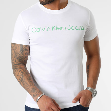 Calvin Klein - Camiseta Logo Institucional 2344 Blanca