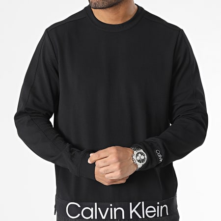 Calvin Klein - Sudadera de cuello redondo GMS3W300 Negro