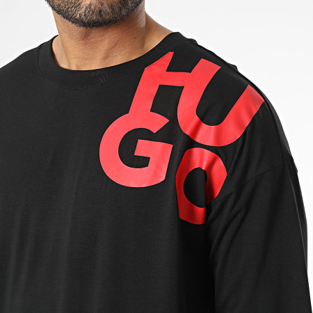 HUGO - Conjunto de camiseta de manga larga y pantalón de chándal 50488381 Negro