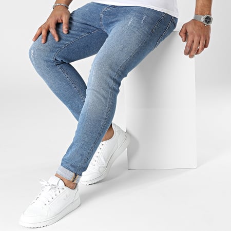 Uniplay - Jeans slim in denim blu