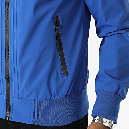 Frilivin - Chaqueta azul con capucha y cremallera