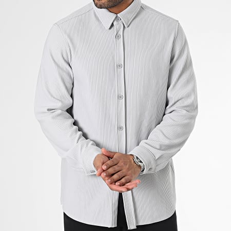 Frilivin - Camisa gris de manga larga