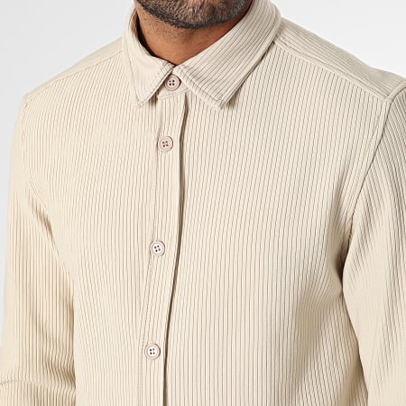 Frilivin - Camisa de manga larga beige
