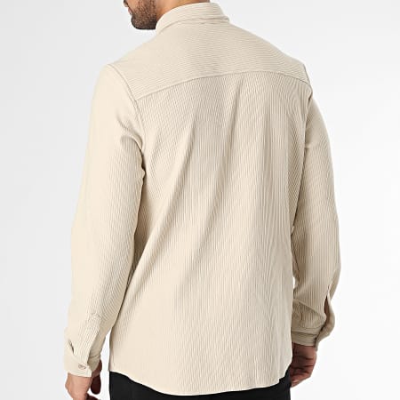 Frilivin - Camisa de manga larga beige
