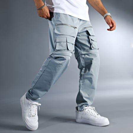 Frilivin - Pantalon Cargo Bleu Clair