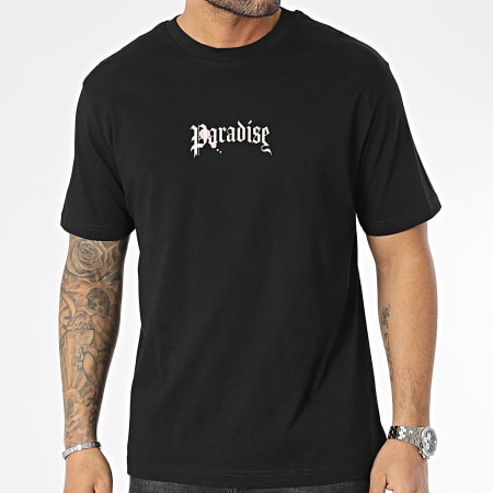 Luxury Lovers - Camiseta Oversize Large Paradise Palm Negro