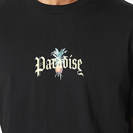 Luxury Lovers - Tee Shirt Oversize Large Paradise Parrot Noir