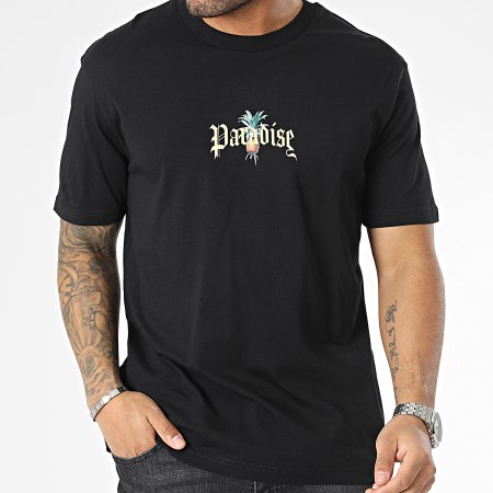 Luxury Lovers - Camiseta Oversize Large Paradise Parrot Negro