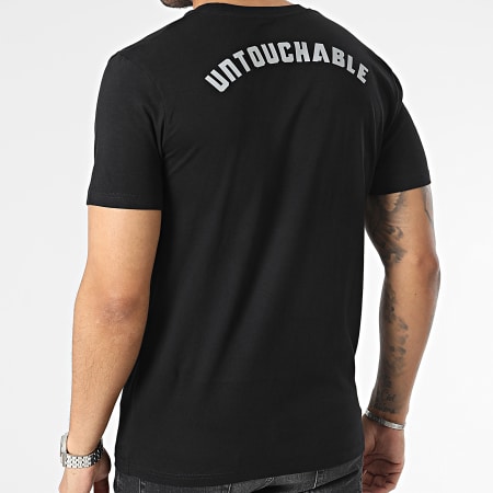 Untouchable - Maglietta con teschio nero argento