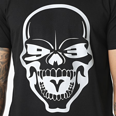 Untouchable - Tee Shirt Skull Noir Argent