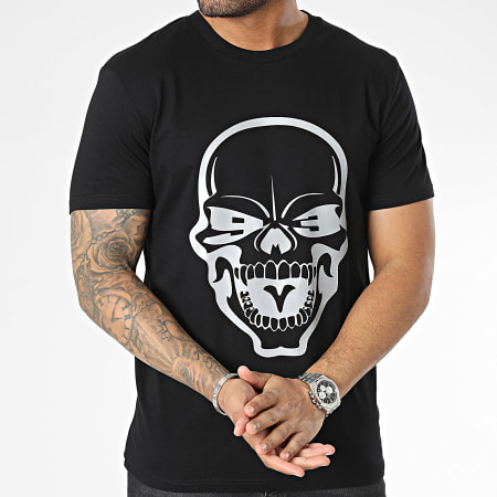 Untouchable - Tee Shirt Skull Noir Argent