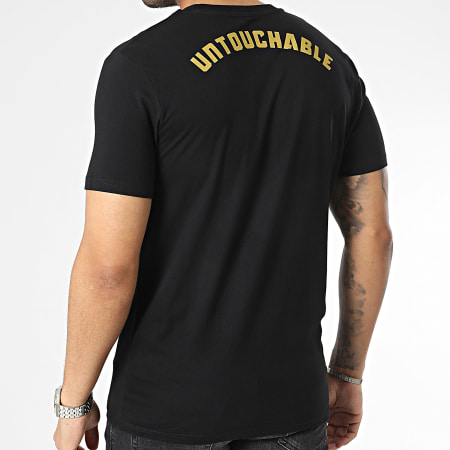 Untouchable - Maglietta con teschio oro nero