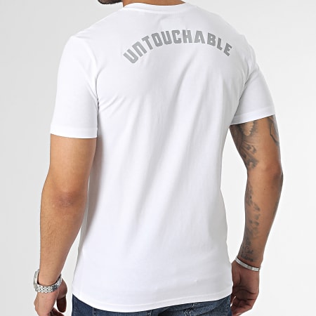 Untouchable - Tee Shirt Skull Blanc Argent
