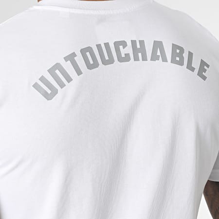 Untouchable - Camiseta Calavera Blanca Plata