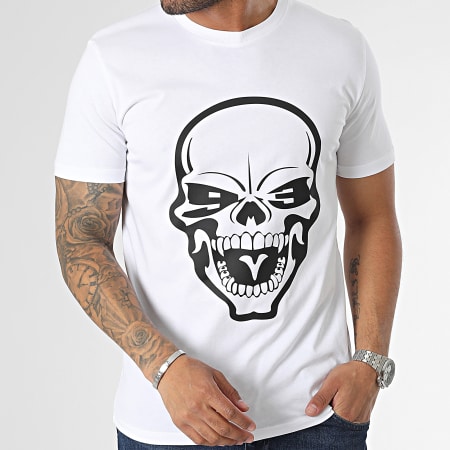 Untouchable - Tee Shirt Skull Blanc Noir