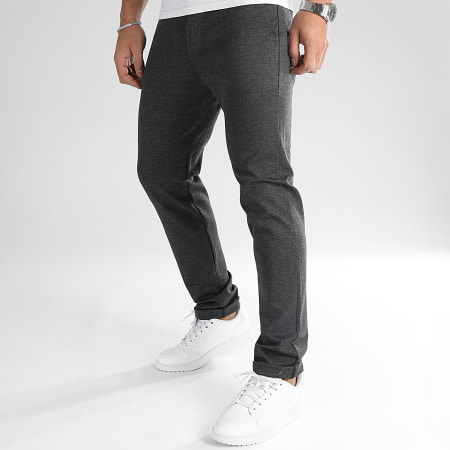 LBO - Set di 2 pantaloni chino 1070521 grigio antracite bianco