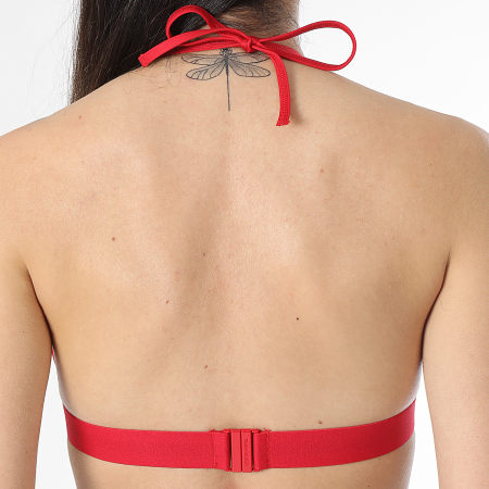 Tommy Hilfiger - Top de bikini triángulo para mujer 4109 Rojo