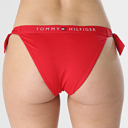 Tommy Hilfiger - Braguita de bikini para mujer Side Tie Cheeky 4497 Rojo
