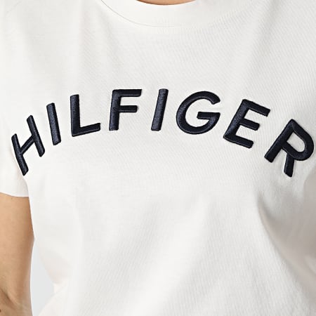 Tommy Hilfiger - Tee Shirt Femme Regular Hilfiger Varsity 7864 Beige