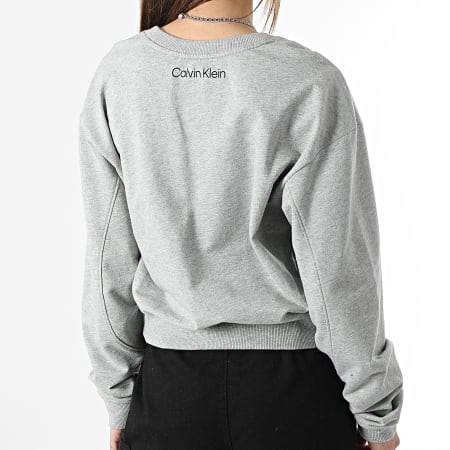 Calvin Klein - Sweat Crewneck Femme QS6942E Gris Chiné