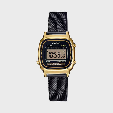 Casio - Reloj Vintage LA670WEMB-1EF Negro Dorado