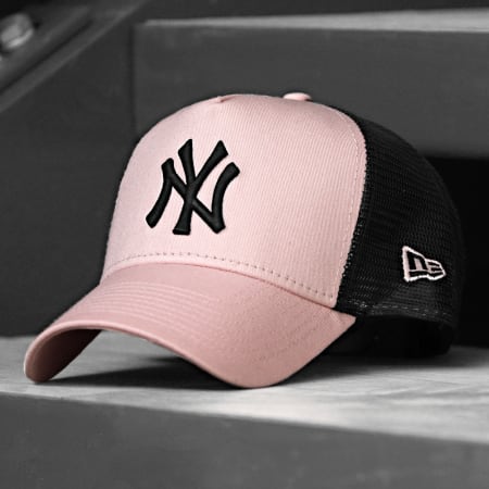 New Era - New York Yankees Gorra Trucker Algodón Rosa Negro