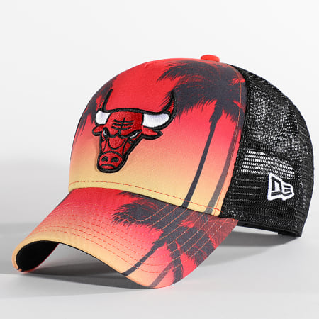 New Era - Cappellino estivo dei Chicago Bulls rosso tramonto