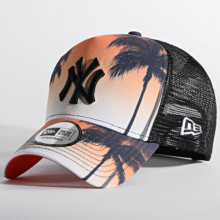 New Era - Cappello Trucker estivo New York Yankees Arancione Tramonto