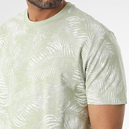 Only And Sons - Perry Life Leaf AOP Camiseta floral verde claro jaspeada