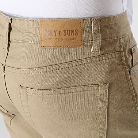 Only And Sons - Vaqueros Loom Life Slim Beige Oscuro