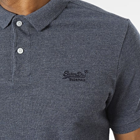 Superdry - Polo a manica corta M1110343A Navy Heather Blue