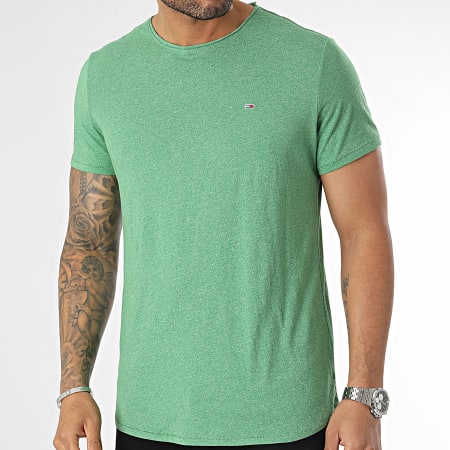 Tommy Jeans - Jaspe Slim Tee Shirt 9586 Verde scuro