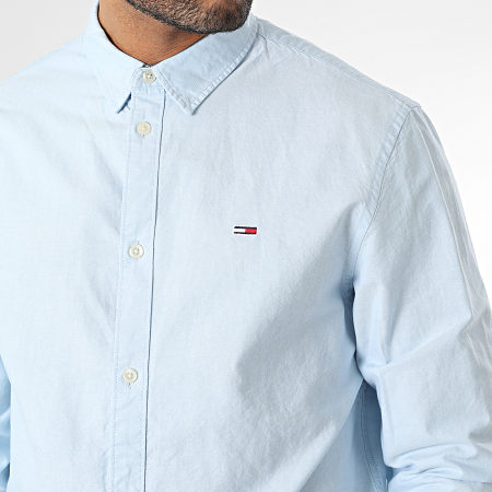 Tommy Jeans - Chemise Manches Longues Classic Oxford 5408 Bleu Clair