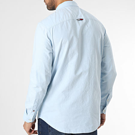 Tommy Jeans - Camicia classica Oxford a maniche lunghe 5408 Azzurro