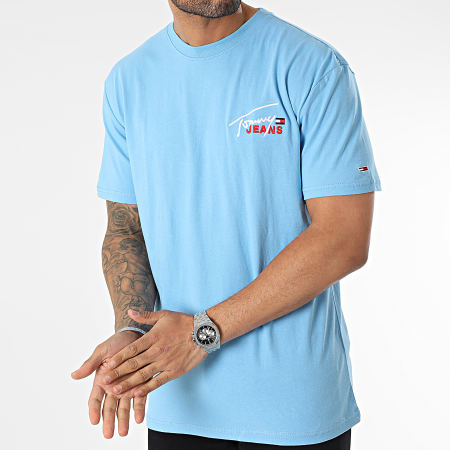 Tommy Jeans - Camiseta Classic Graphic Signature 6236 Azul claro