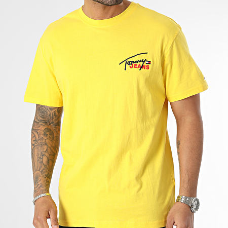 Tommy Jeans - Maglietta con grafica classica firmata 6236 giallo