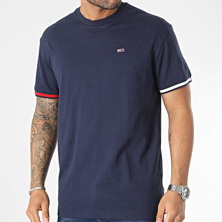 Tommy Jeans - Relax Flag Cuff Tee Shirt 6328 blu navy