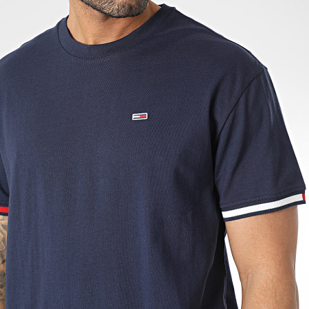 Tommy Jeans - Tee Shirt Relax Flag Cuff 6328 Bleu Marine
