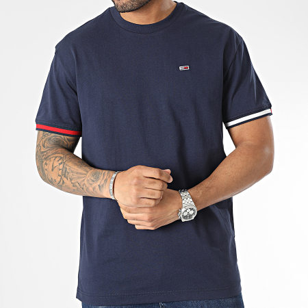Tommy Jeans - Relax Flag Cuff Tee Shirt 6328 blu navy