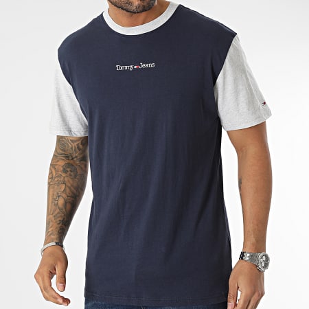 Tommy Jeans - Classic Contrast Linear 6323 Camiseta azul marino