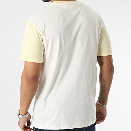 Tommy Jeans - Tee Shirt Classic Contrast Linear 6323 Beige Clair