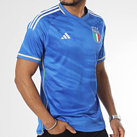 Adidas Sportswear - Maglietta a righe FIGC HS9895 Blu
