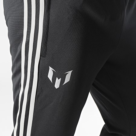 Adidas Performance - Messi HR4352 Pantalón de chándal con banda plateada negra