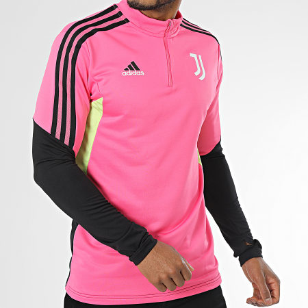 Adidas Sportswear - Felpa con zip a righe HS7557 Rosa