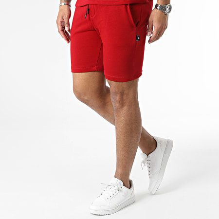 Armita - Set di maglietta e pantaloncini da jogging rosso bordeaux