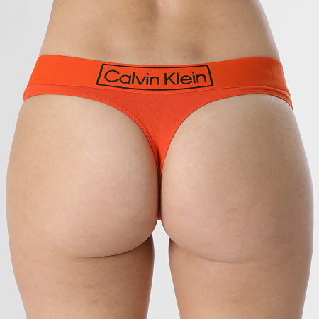 Calvin Klein - String Femme QF6774E Orange Fluo