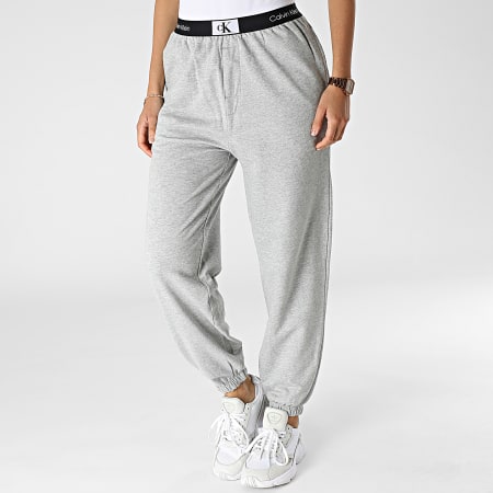 Calvin Klein - Pantaloni da jogging da donna QS6943E Heather Grey
