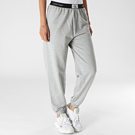 Calvin Klein - Pantalones de chándal para mujer QS6943E Heather Grey