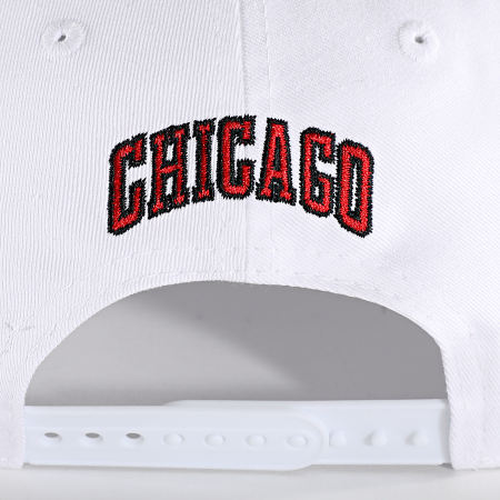 New Era - Casquette Snapback 59Fifty White Crown Chicago Bulls Blanc Rouge