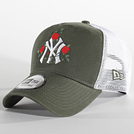 New Era - Cappello trucker 9Forty Flower New York Yankees Verde Khaki